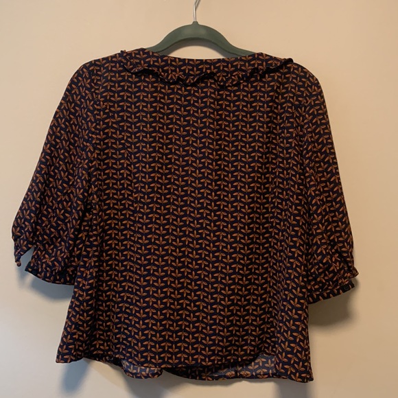 Navy Blue and Orange Top - Picture 5 of 5